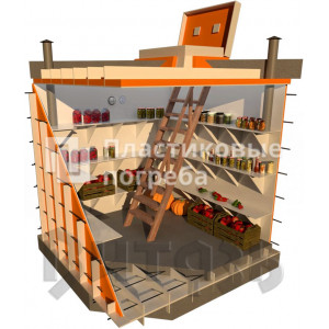 Пластиковый погреб Витязь Классический 2500х1500х2100